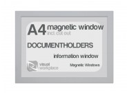 Magnetic windows A4 (incl. cut out) | Silver-gray