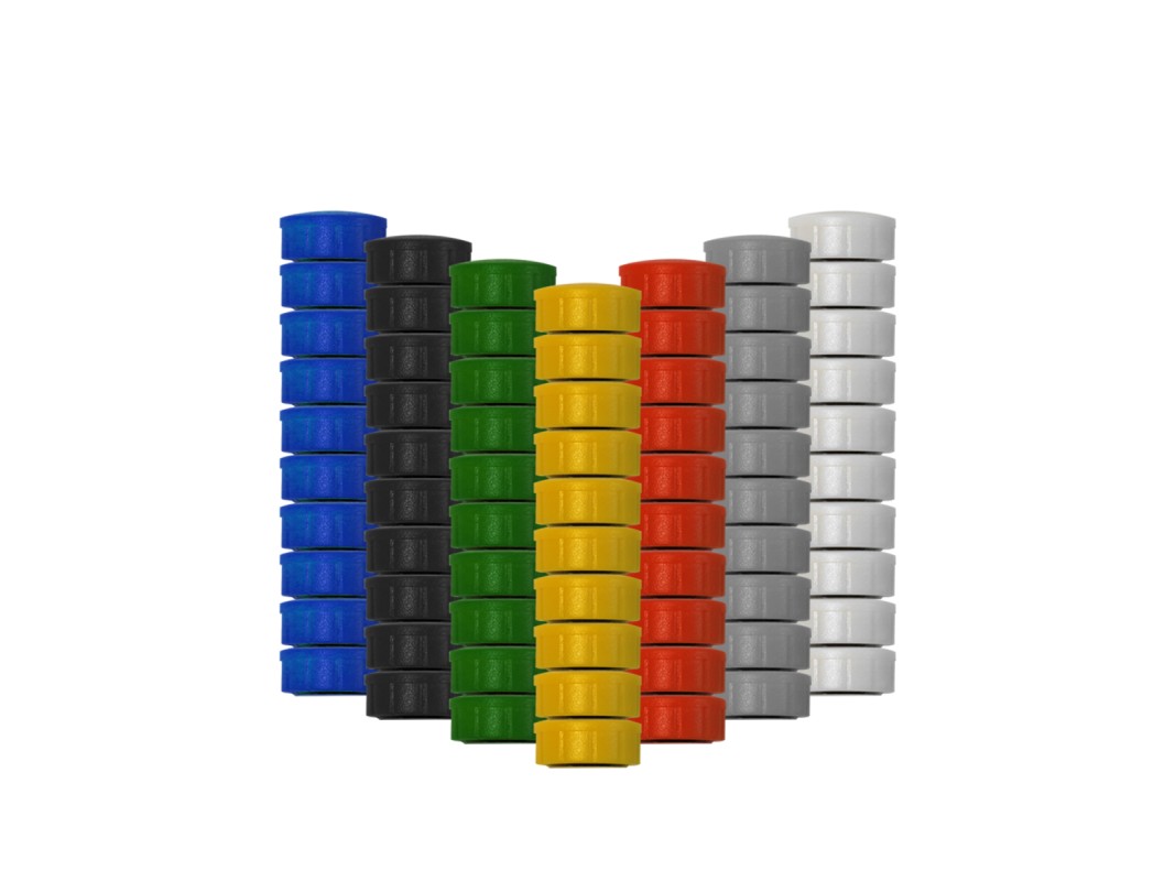 Whiteboard magnets round 15mm TnP Visual Workplace