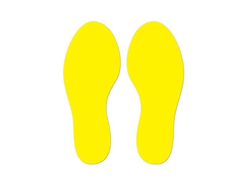 5 Yellow Right 5S Premium 12 inch Footprint Floor Markers 10 pk 5 Green Left 