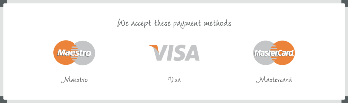 Payment methods TnP Visual Workplace
