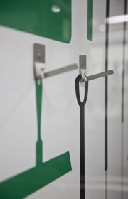 Storage hooks for cleaning materials on Shadow Boards