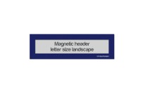 Magnetic window header letter landscape (US size) | Blue