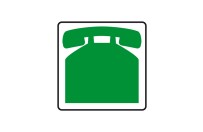 Telephone magnet (customer service) | Green