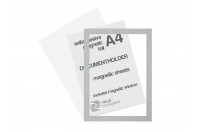 Selfadhesive magnetic foil A4 (inc. magnetic window) | Silver-gray