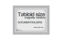 Magnetic windows Tabloid incl. cut out (US size) | Silver-gray