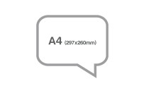 Speech balloon A4 (writable) | Gray