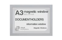 Magnetic windows A3 (incl. cut out) | Silver-gray