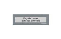 Magnetic window header letter landscape (US size) | Gray