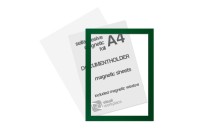 Selfadhesive magnetic foil A4 (inc. magnetic window) | Green