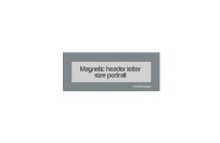 Magnetic window header letter portrait (US size) | Gray