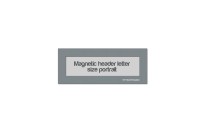 Magnetic window header letter portrait (US size) | Gray