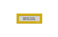 Magnetic window header letter portrait (US size) | Yellow