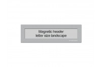 Magnetic window header letter landscape (US size) | Silver-gray