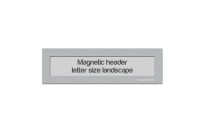 Magnetic window header letter landscape (US size) | Silver-gray