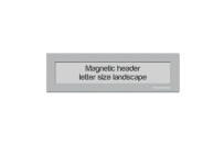 Magnetic window header letter landscape (US size) | Silver-gray