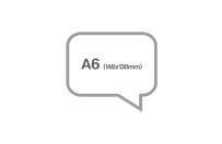 Speech balloon A6 (writable) | Gray