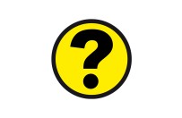 Question magnet 5cm  | Yellow