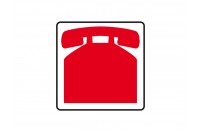 Telephone magnet (customer service) | Red