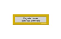 Magnetic window header letter landscape (US size) | Yellow