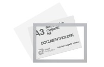 Selfadhesive magnetic foil A3 (incl. magnetic window) | Silver-gray