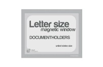 Magnetic windows Letter incl. cut out (US size) | Silver-gray