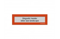 Magnetic window header letter landscape (US size) | Orange