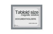 Magnetic windows Tabloid incl. cut out (US size) | Gray