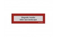 Magnetic window header letter landscape (US size) | Red