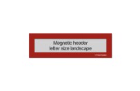 Magnetic window header letter landscape (US size) | Red