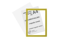 Selfadhesive magnetic foil A4 (inc. magnetic window) | Yellow