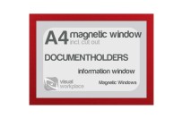 Magnetic windows A4 (incl. cut out) | Red