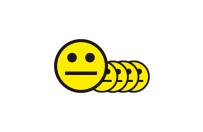 Magnetic smileys 2.5cm | Yellow