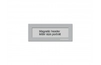 Magnetic window header letter portrait (US size) | Silver