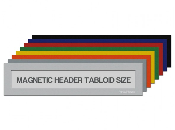 Magnetic header tabloid size