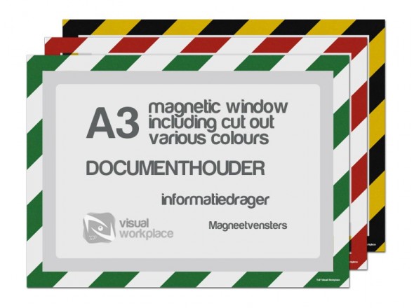 Magnetic windows A3 incl. cut out (various colours)