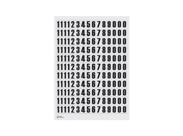 Magnetic numbers 25mm (a4 sheet)