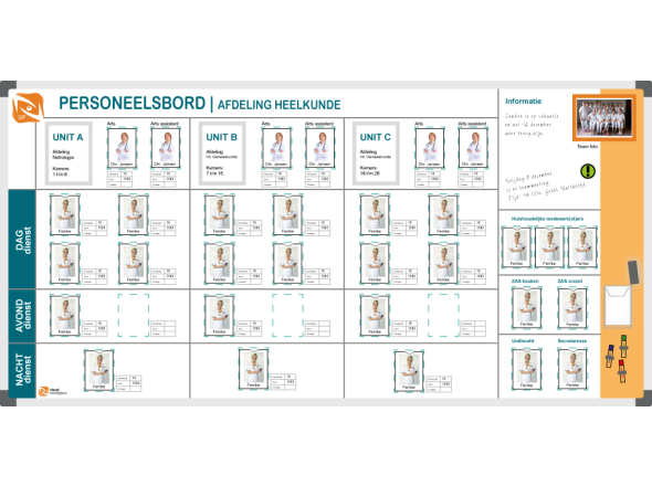 Personnel board 120x240cm