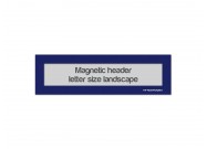 Magnetic window header letter landscape (US size) | Blue