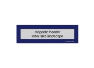 Magnetic window header letter landscape (US size) | Blue