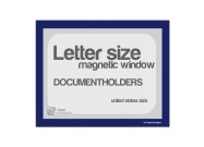 Magnetic windows Letter incl. cut out (US size) | Blue