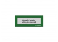 Magnetic window header letter portrait (US size) | Green