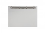 Magnetic ring binder clipboard A4 - landscape | White