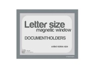 Magnetic windows Letter incl. cut out (US size) | Gray