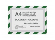 Magnetic windows A4 incl. cut out (various colours) | Green / White