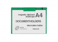 Magnetic clipboard A4 - landscape  | Green