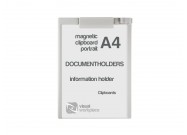 Magnetic clipboard A4 - portrait  | White