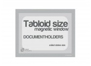 Magnetic windows Tabloid incl. cut out (US size) | Silver-gray