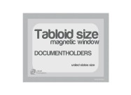 Magnetic windows Tabloid incl. cut out (US size) | Silver-gray