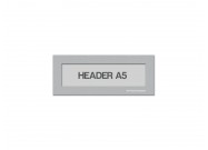 Magnetic window A5 headers | Silver-gray