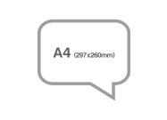 Speech balloon A4 (writable) | Gray